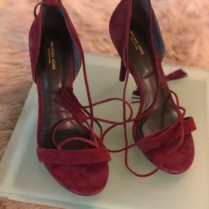 Michael Kors Collection Strappy Wine Sandal